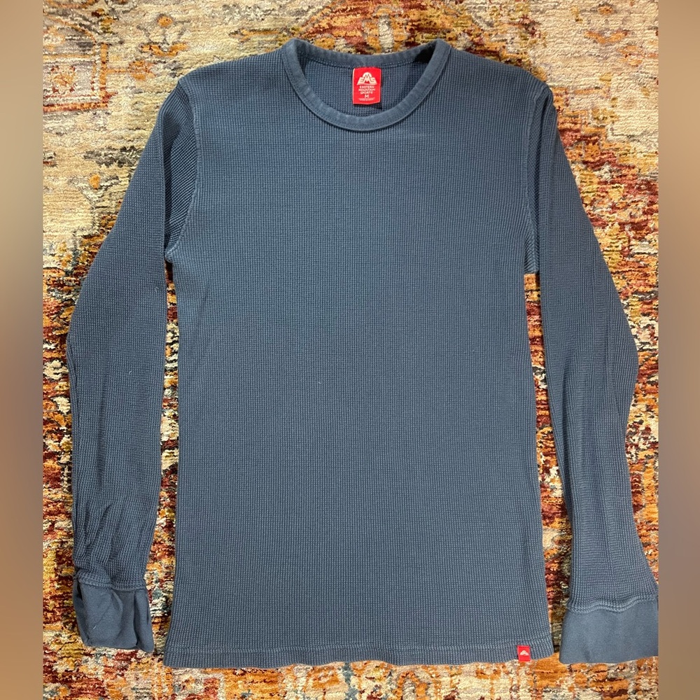 Blue waffle thermal shirt